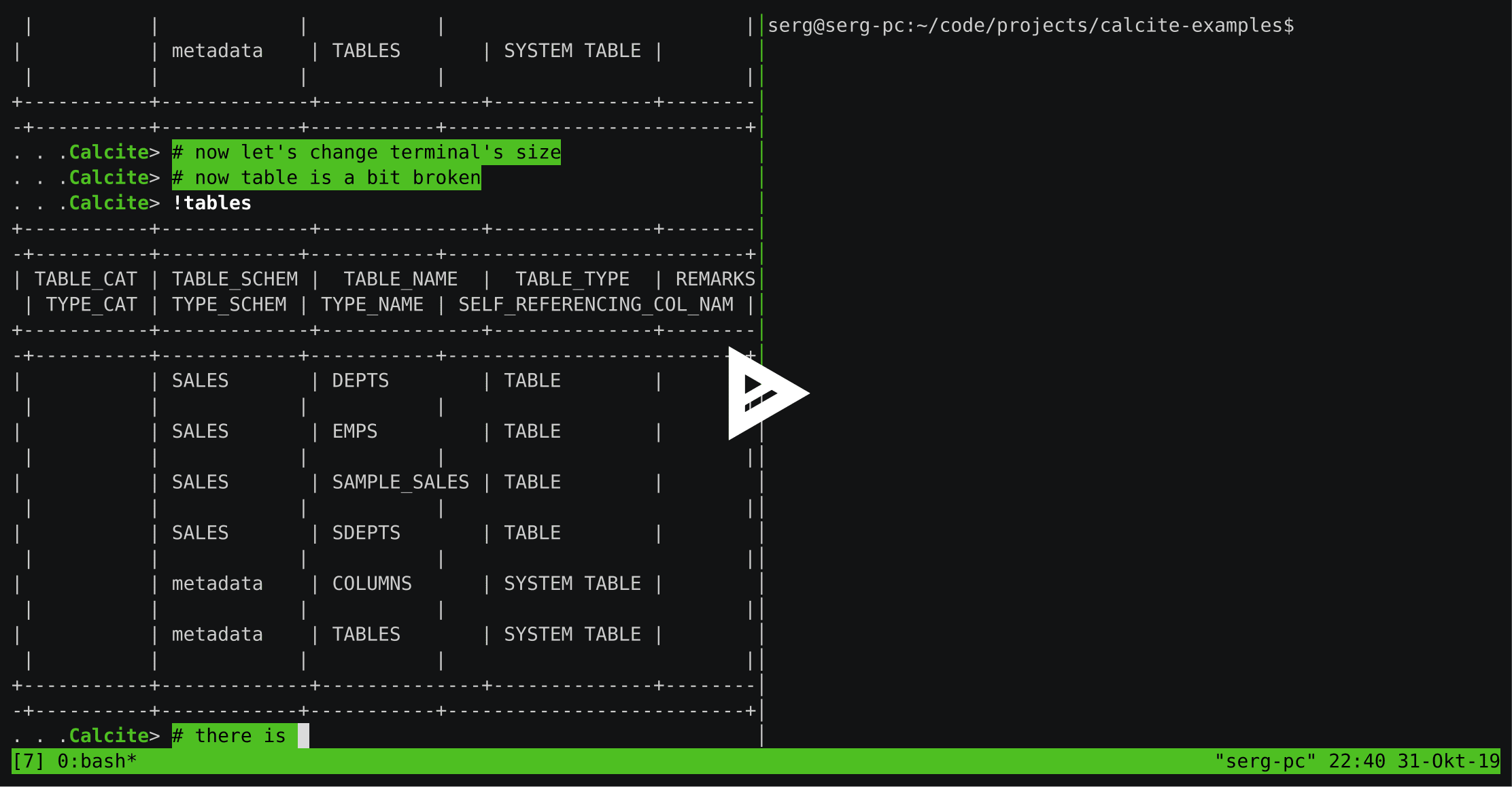 !resize command and autoResize property