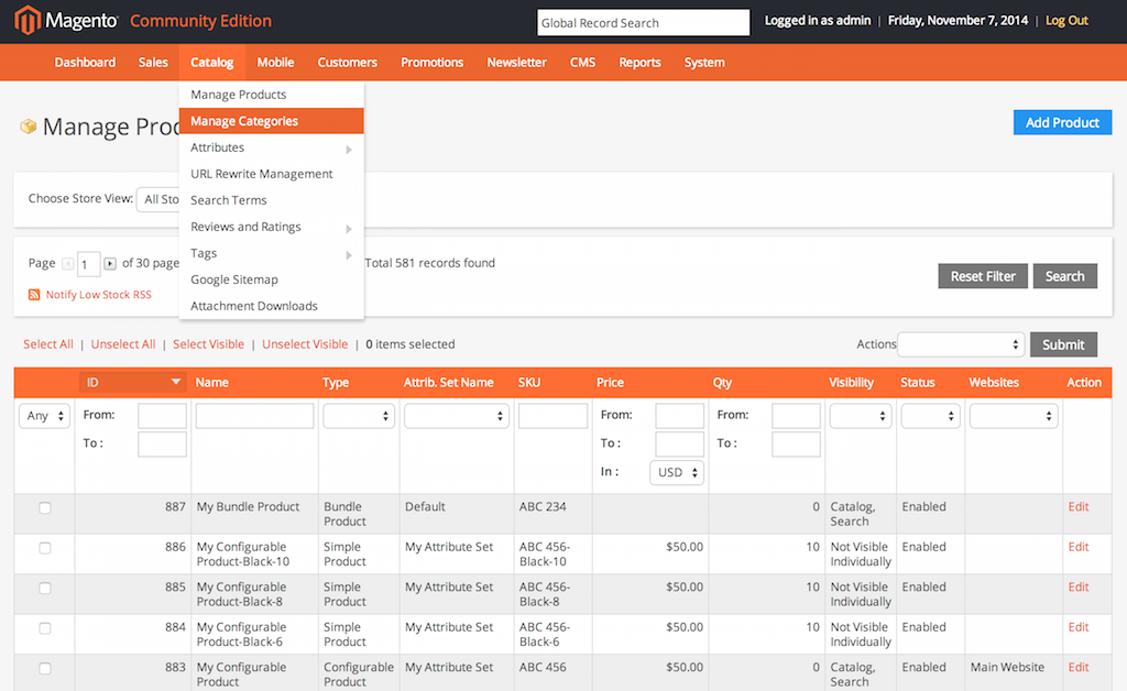 Magento Admin Theme - Flat Orange