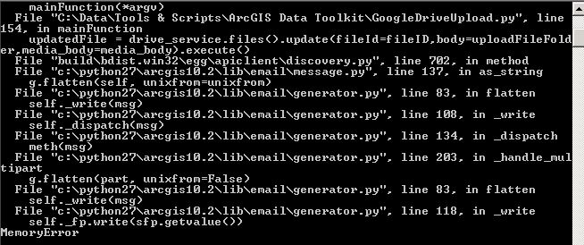 googlepythonmemoryerror