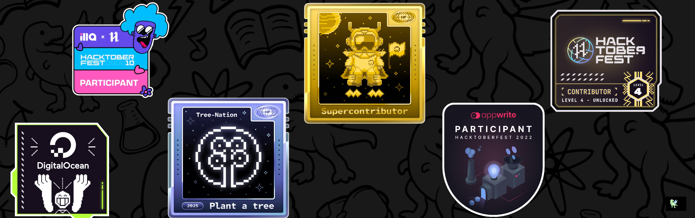 An image of @lesserwhirls's Holopin badges, which is a link to view their full Holopin profile