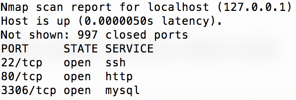 nmap shows us which ports are open