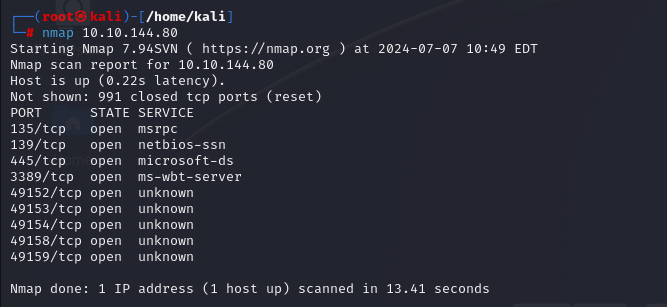 Nmap Scan Output 1