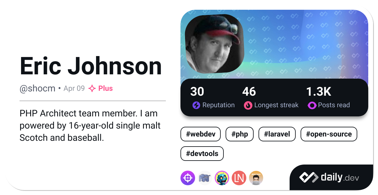 Eric Johnson's Dev Card