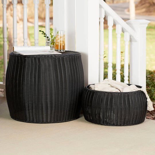 household-essentials-resin-wicker-20-in-black-side-table-accent-table-or-storage-container-1
