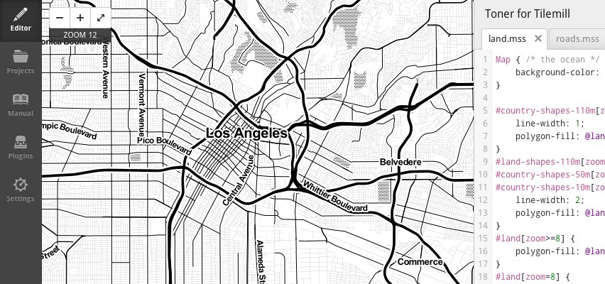 Toner for Tilemill screenshot