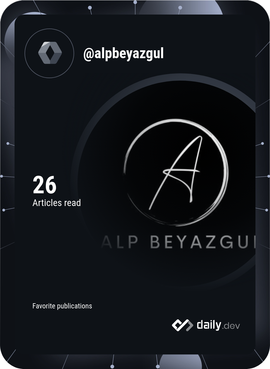 Alp Beyazgül's Dev Card