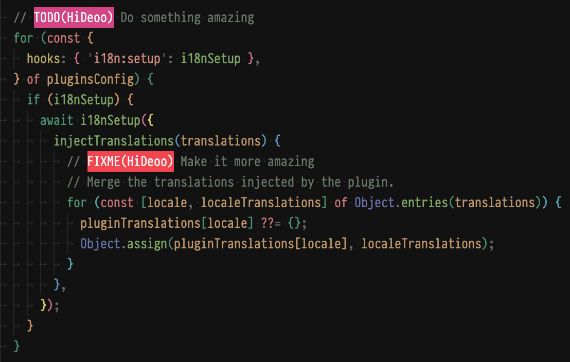 Demo of the Highlight extension
