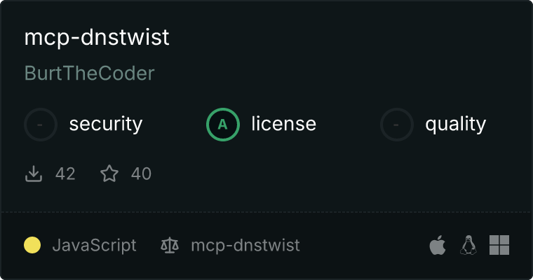 mcp-dnstwist MCP server