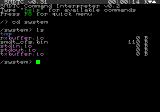 Screenshot of the terminal emulator