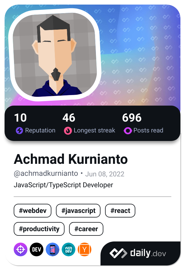 Achmad Kurnianto's Dev Card