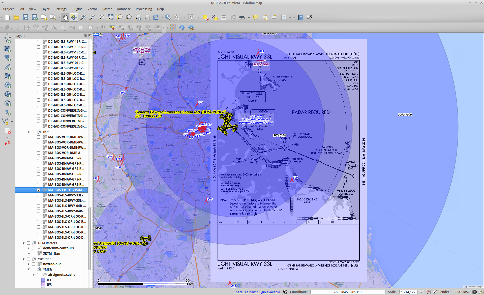 BOS with Lighthouse Visual overlaid