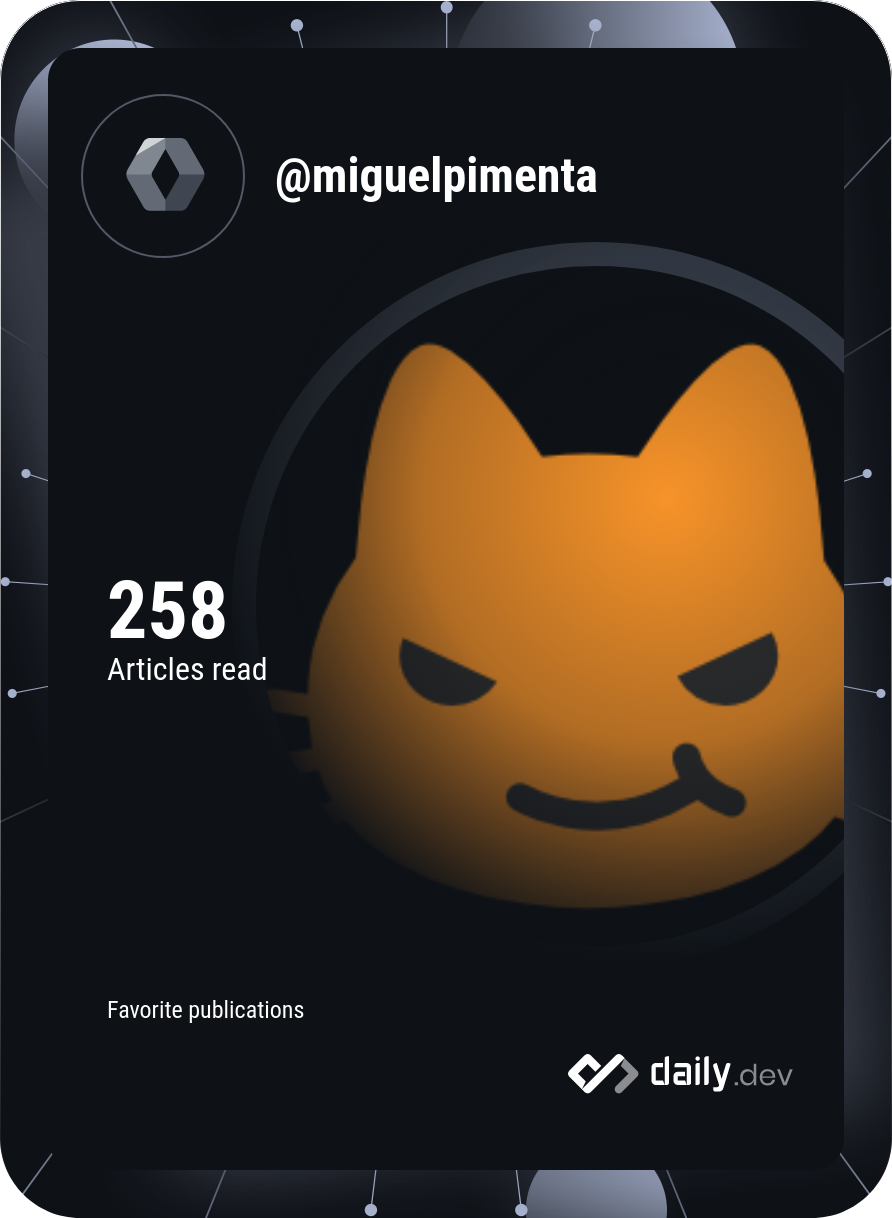 Miguel Pimenta's Dev Card