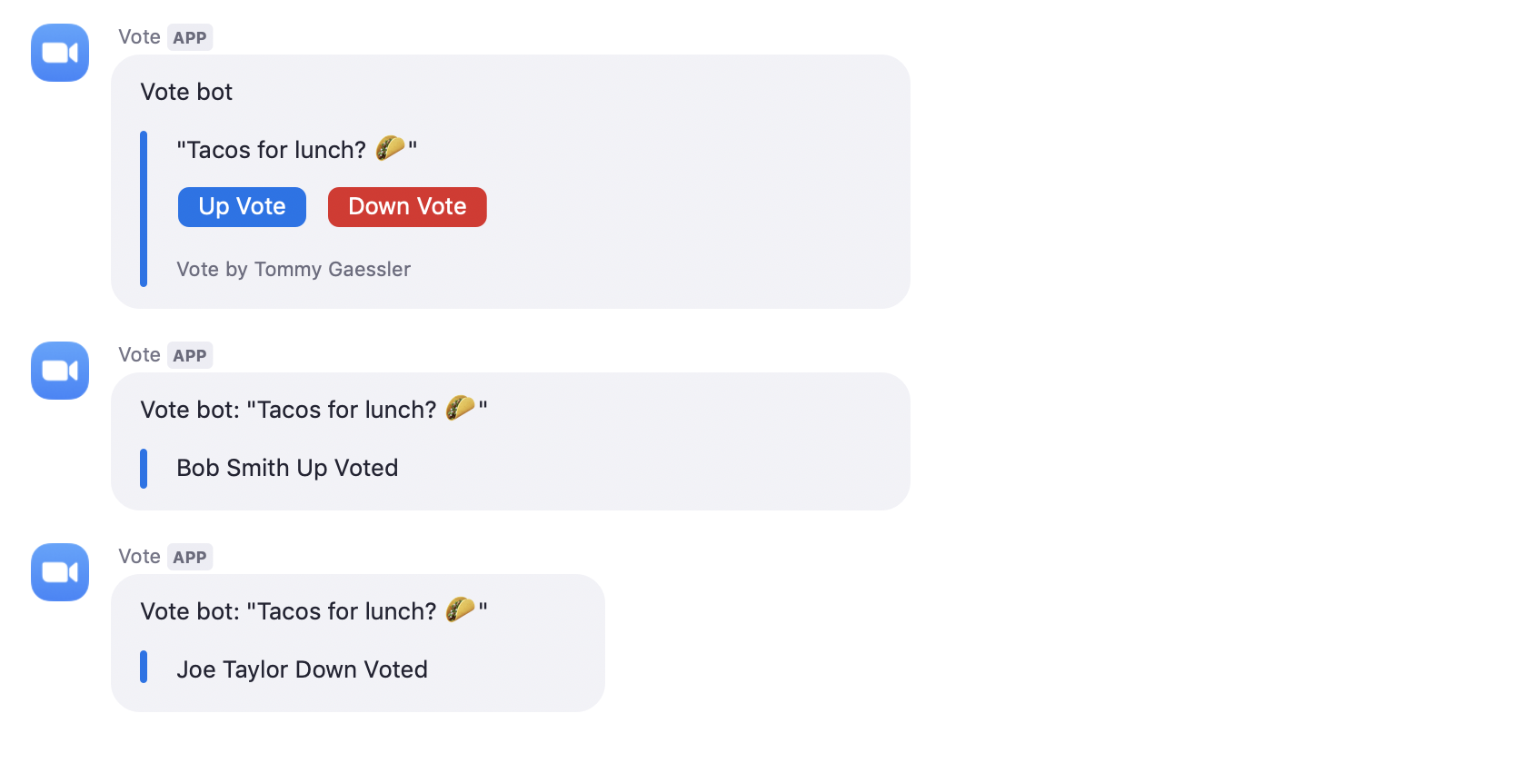 Vote Chatbot for Zoom