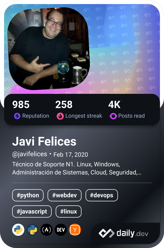 Javi Felices's Dev Card