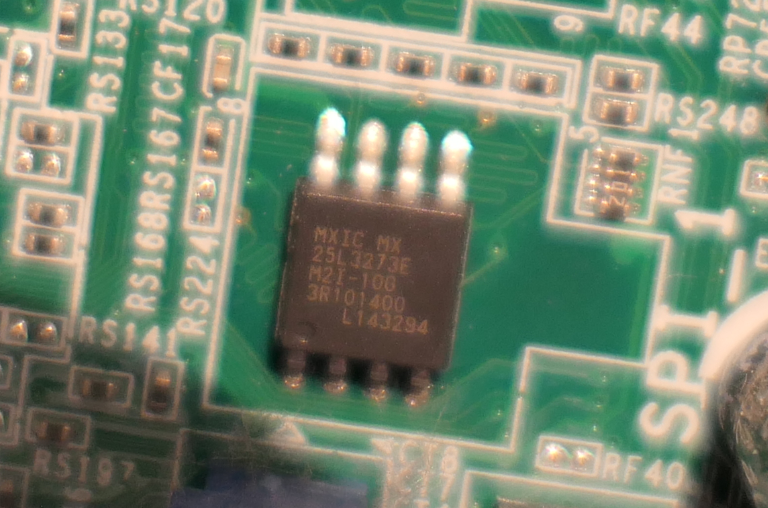 Dell BIOS chip with outline