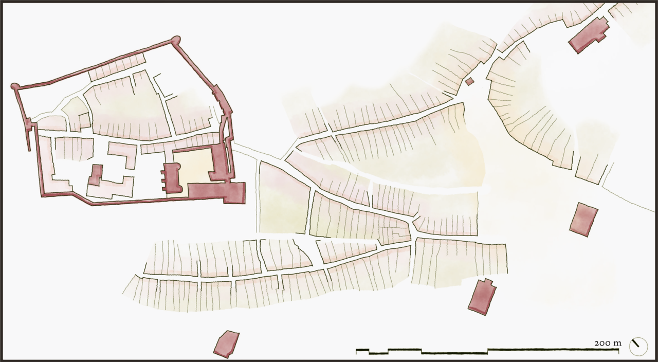 opening of secondary streets and transversal links, late thirteenth century