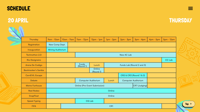 Schedule