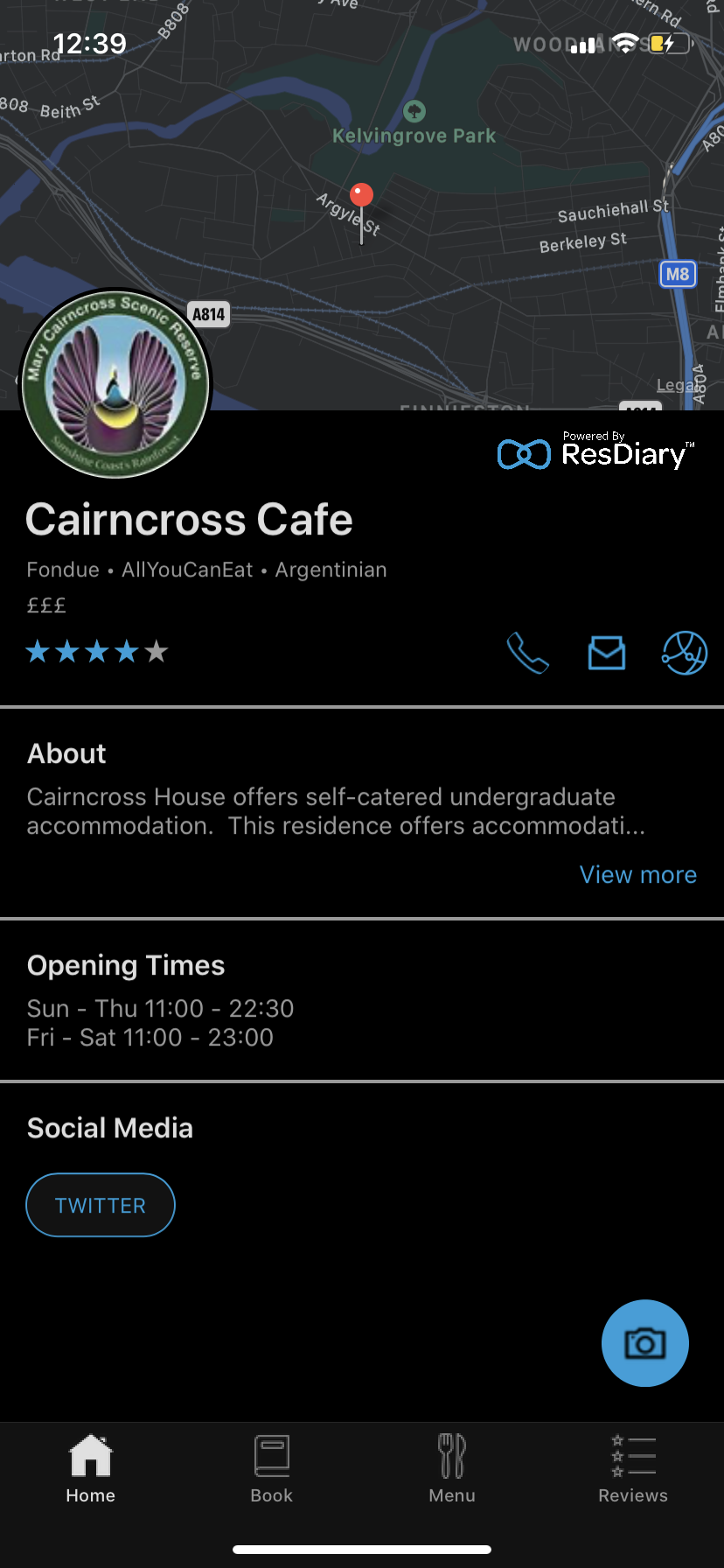 Dark Mode Restaurant