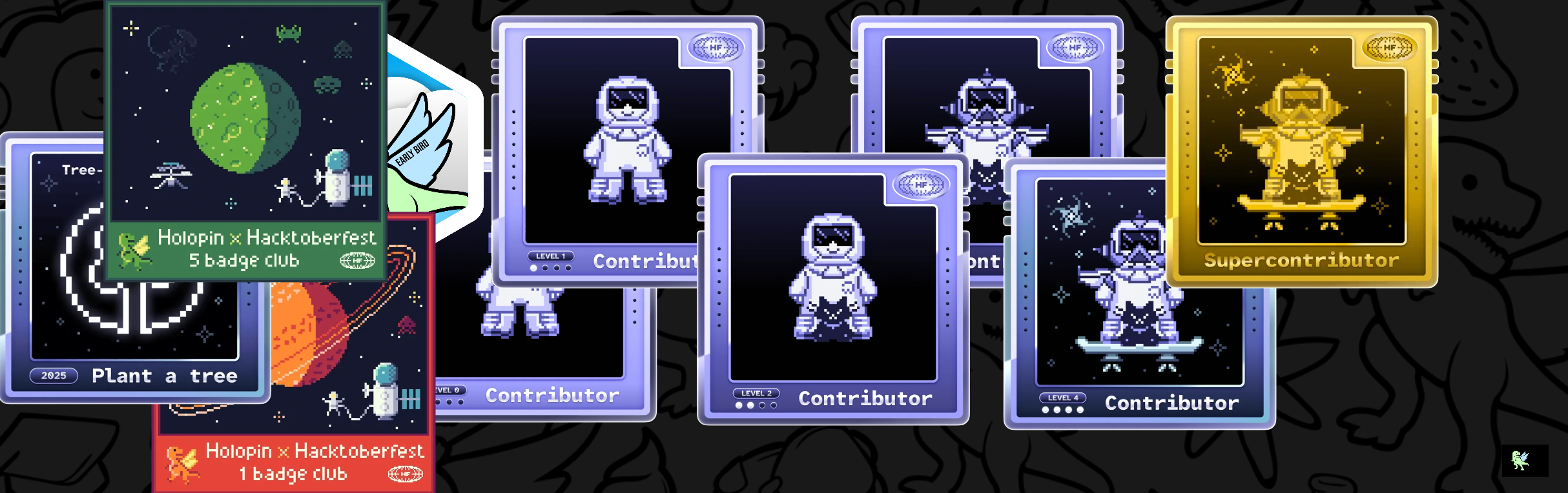 An image of @michalszkil's Holopin badges, which is a link to view their full Holopin profile