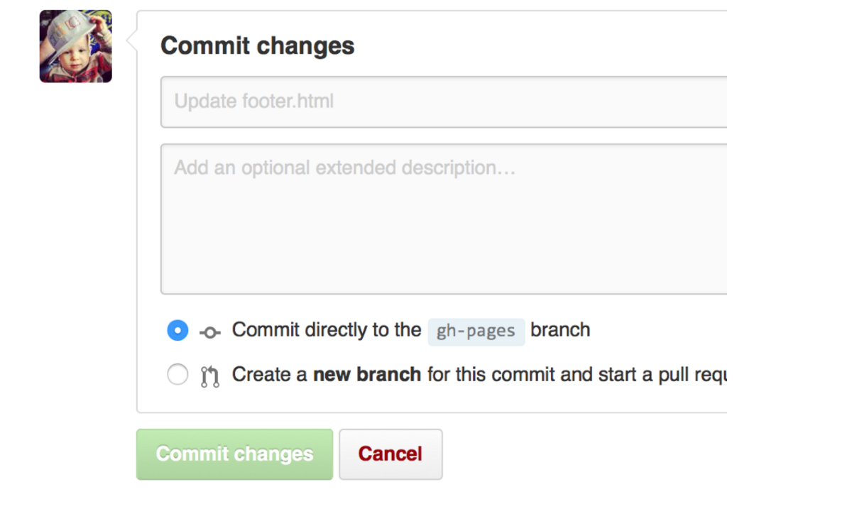 Commit changes