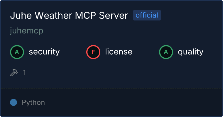 Juhe Weather Server MCP server