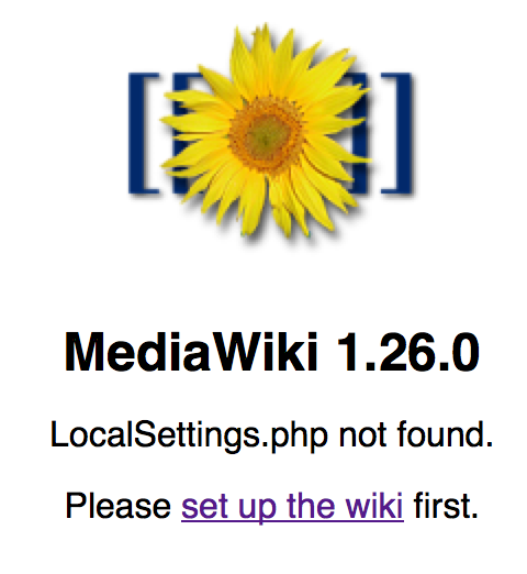 starting mediawiki configuration