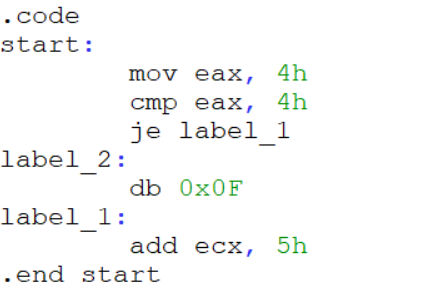 Creating an improved opaque predicate to confuse IDA Pro in FASM