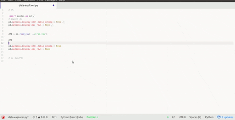 nteract data explorer in hydrogen