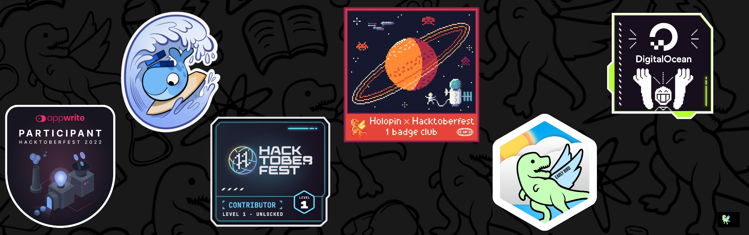 An image of @kedhareswer's Holopin badges, which is a link to view their full Holopin profile