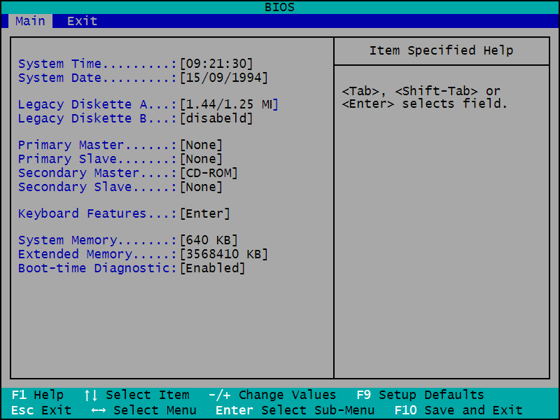 TuiCss BIOS example