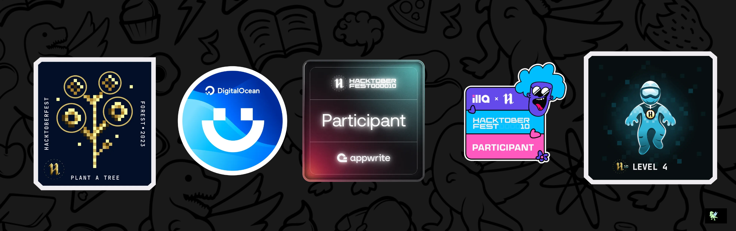 An image of @hawkeye2108's Holopin badges, which is a link to view their full Holopin profile