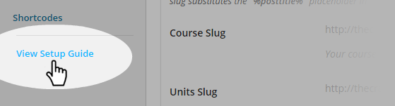CoursePress - Settings - View Setup Guide