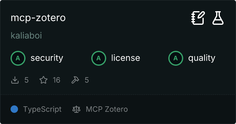 Zotero MCP server