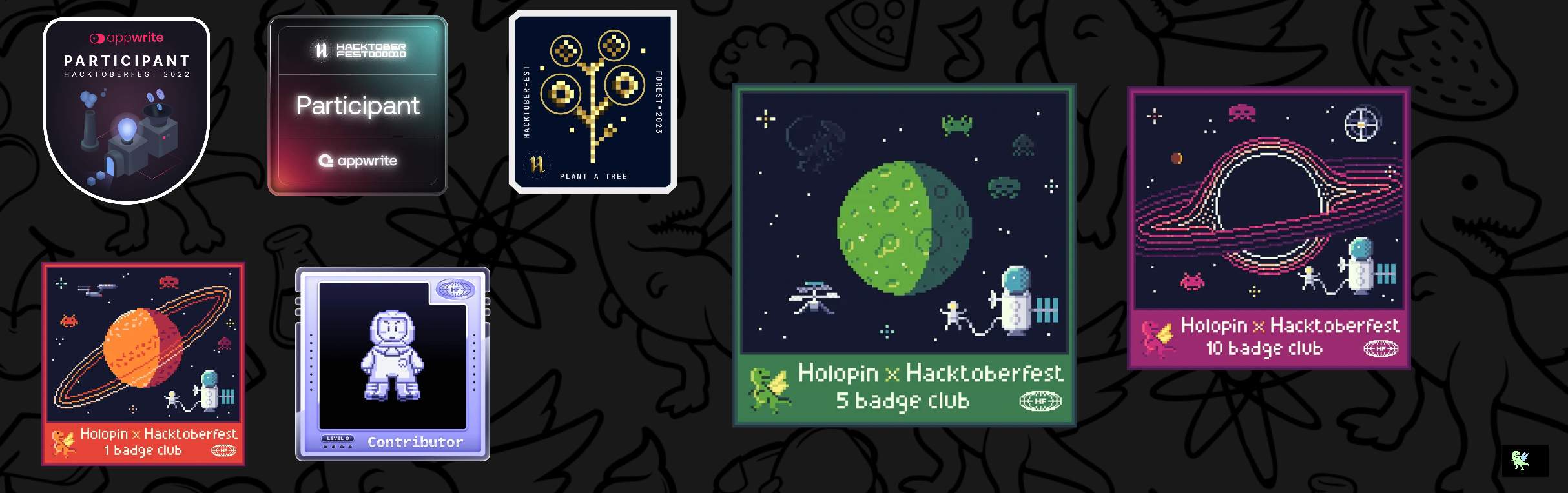 An image of @dyarawilliams's Holopin badges, which is a link to view their full Holopin profile