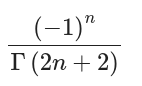 odd coefficient of the power series of sine with k replaced by 2n+1