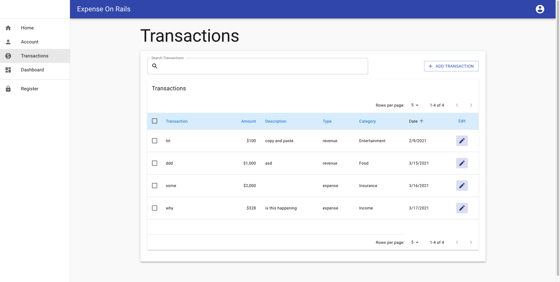 Transactions page 1