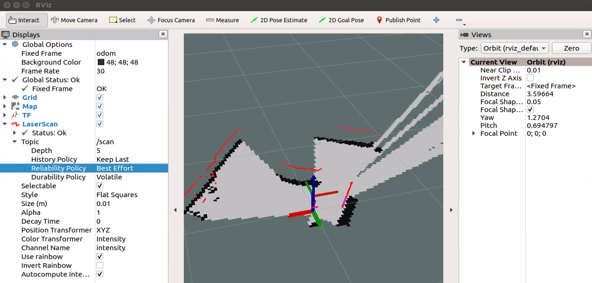 LaserScan on the map