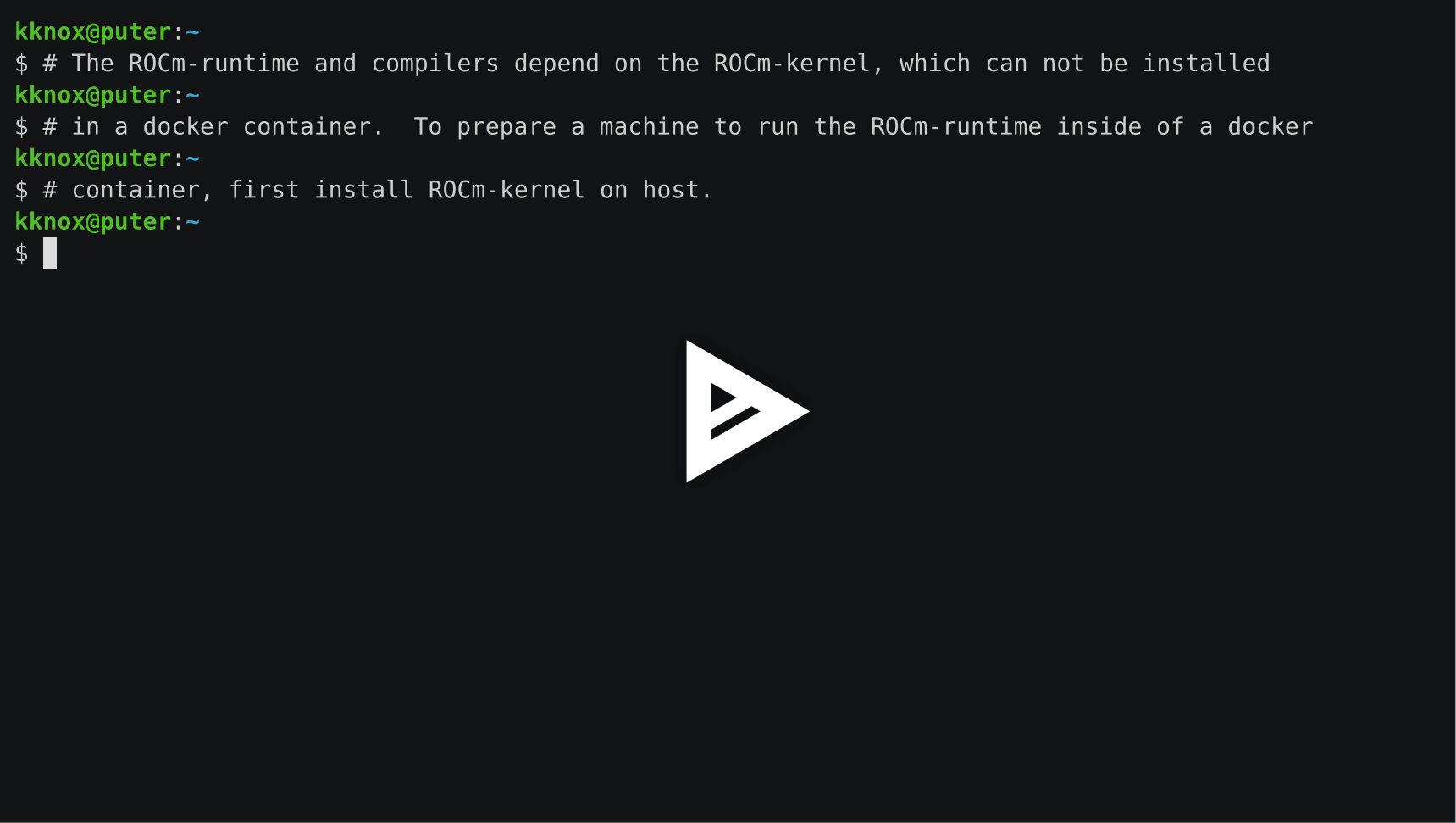 Install rocm-kernel