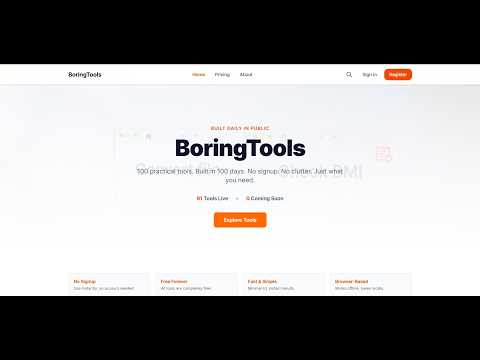 BoringTools Demo