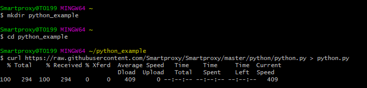 curl smartproxy python code sample