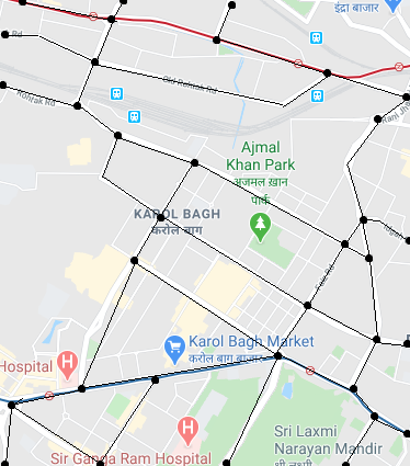 Graph of Karol Bagh