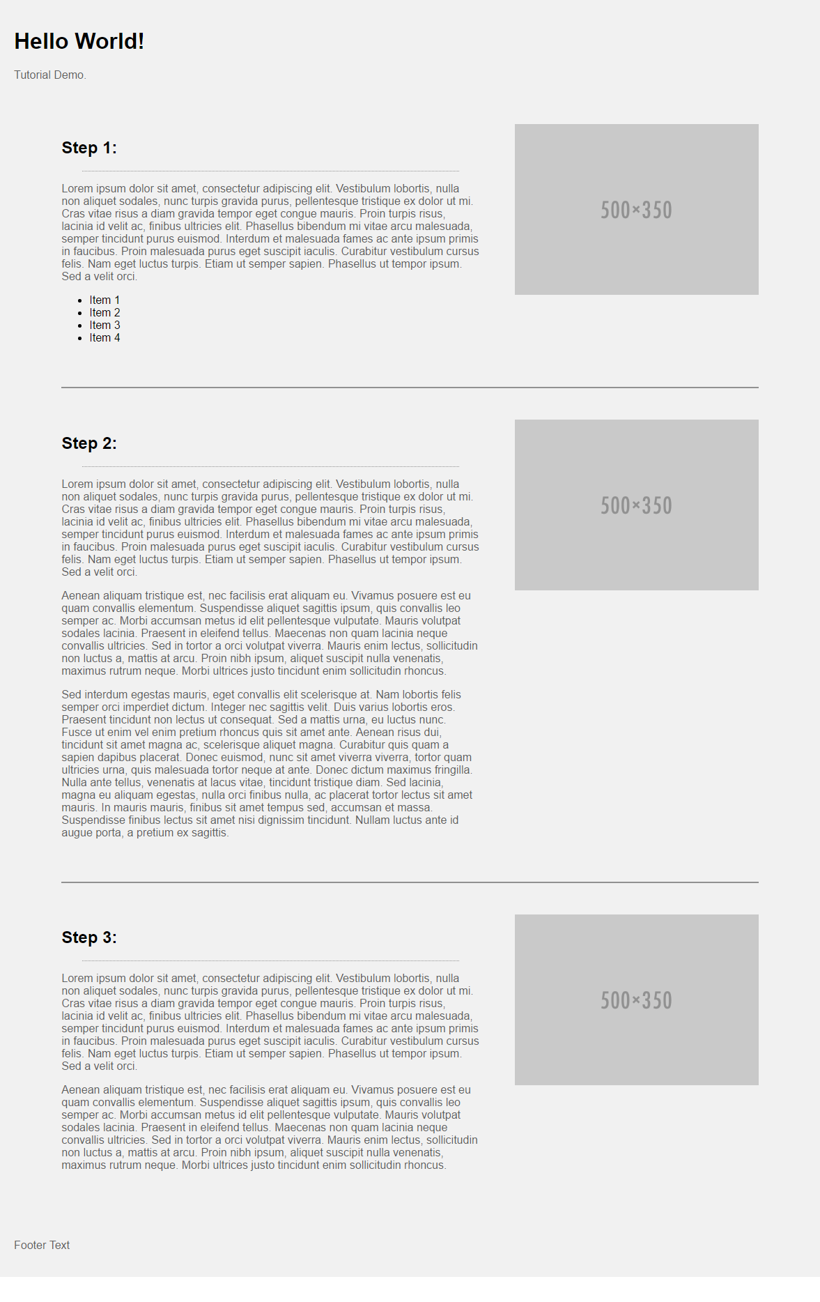 Simple Tutorial Template