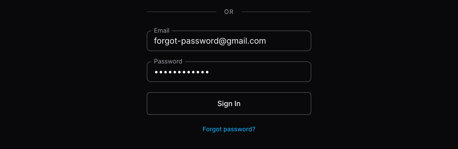 Forgot Password?