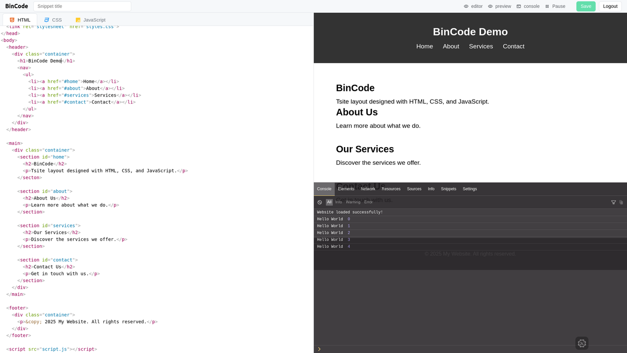 BinCode Demo