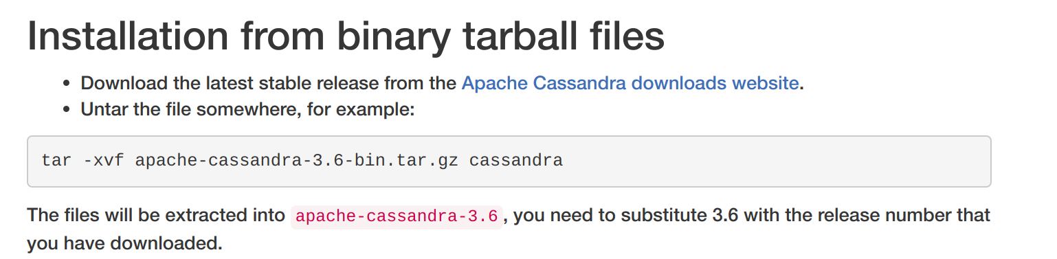 Cassandra install