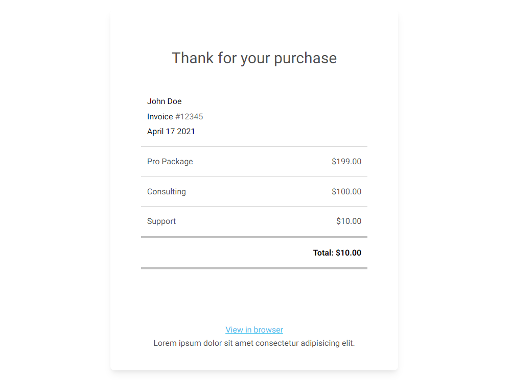 Bootstrap 5 Invoice