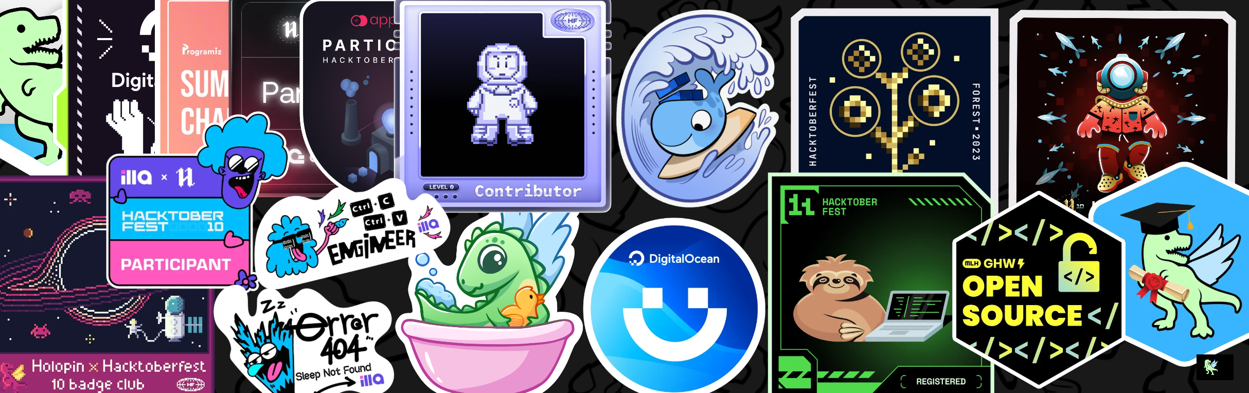 An image of @alriya's Holopin badges, which is a link to view their full Holopin profile