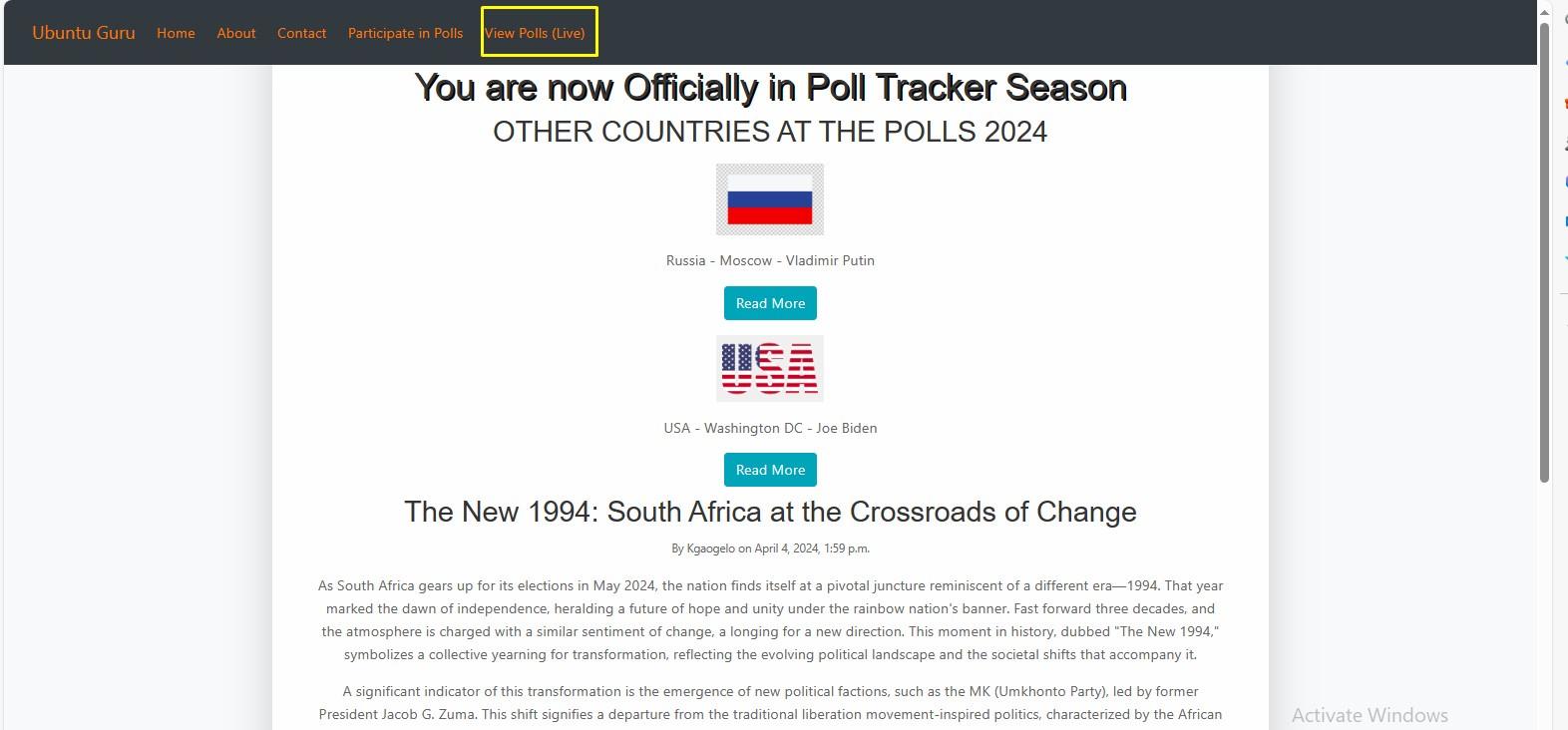 Poll Tracker