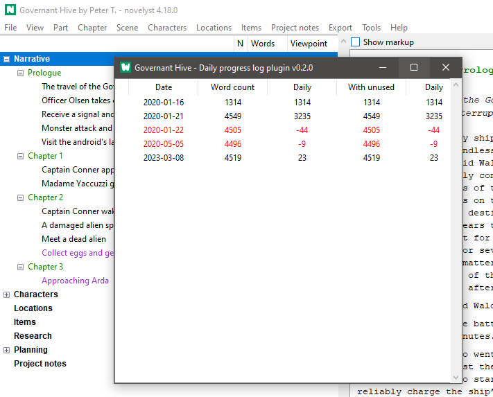 novelyst_progress screenshot