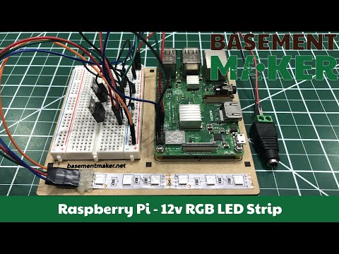 Raspberry Pi Controlling RGB LED Strip Lights (12v) (Updated)